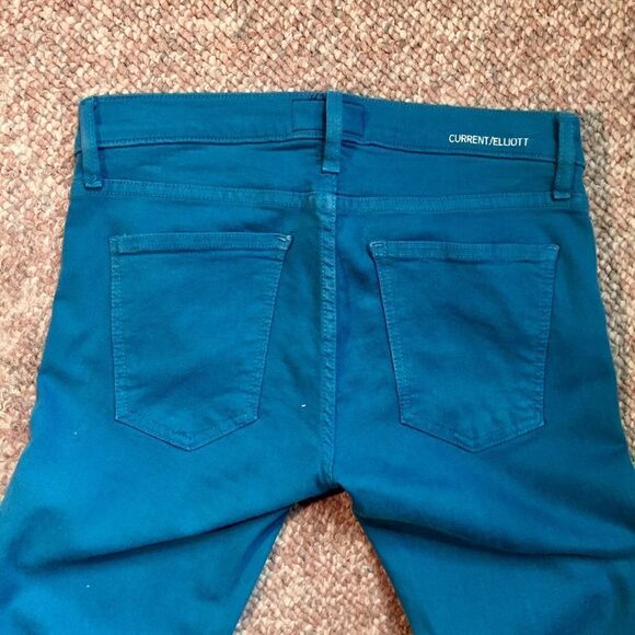 Current/Elliott The Ankle Skinny Blue Canteen Jean - Picture 7 of 8